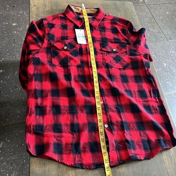 CHEXPEL Mens Flannel Shirts Long Sleeve Casual Button Down Plaid 100% Cotton - Picture 13 of 15